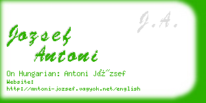 jozsef antoni business card